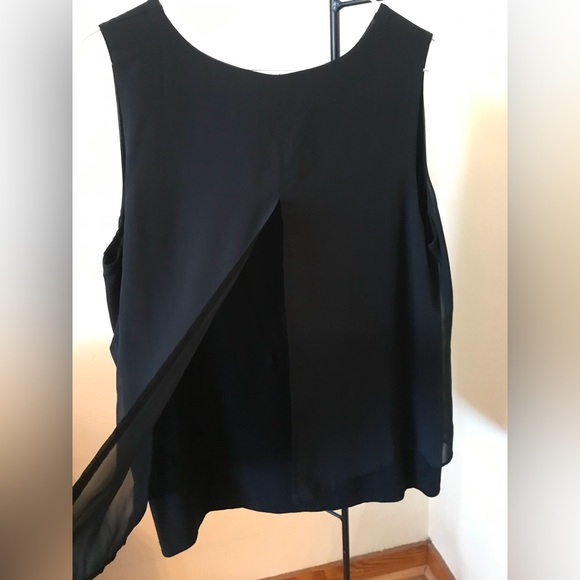 Chico’s EASYWEAR - Black Semi Sheer Sleeveless Blouse/Tank  
Size 2 - Picture 3 of 10